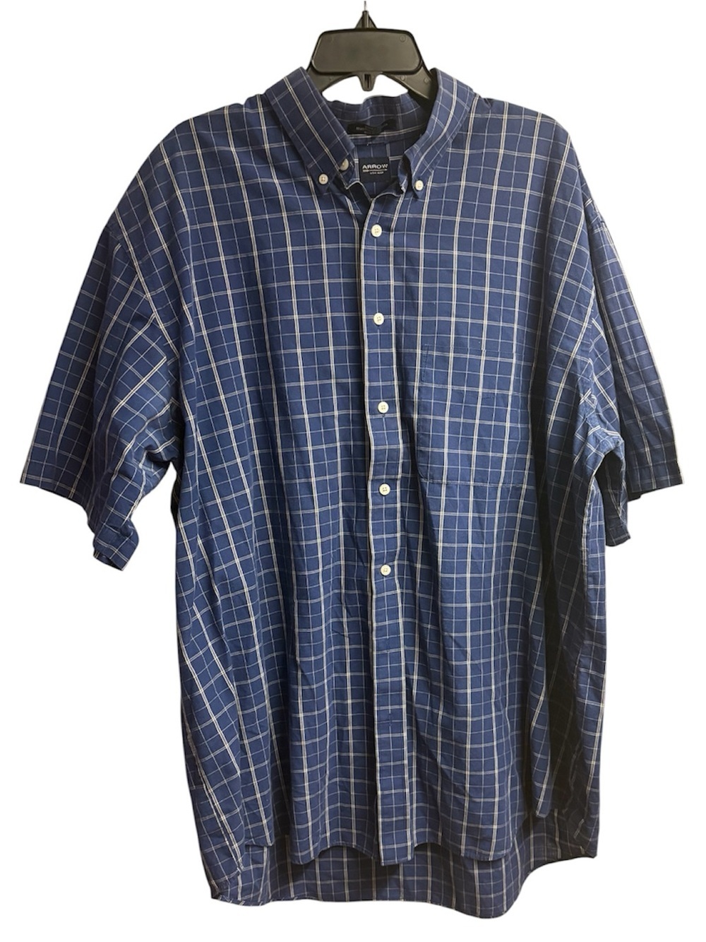 ARROW Men’s Plaid Button Down Cotton Blend Shirt Size 2XLT